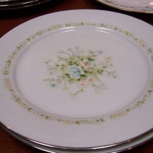 Footed Cup & Saucer and 2 Dinner Plates- Poetry by NORITAKE